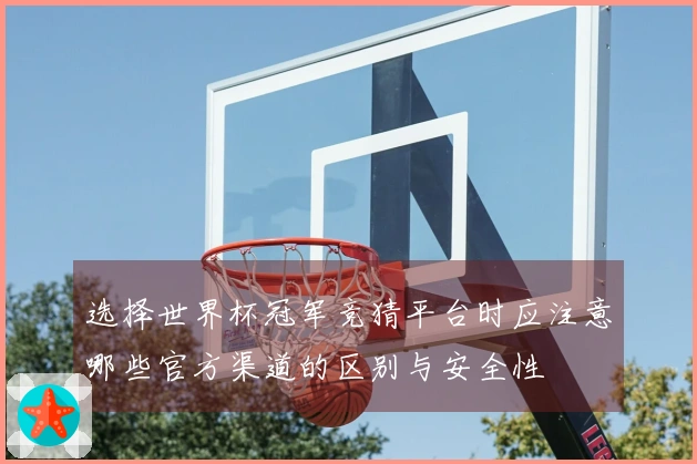 选择世界杯冠军竞猜平台时应注意哪些官方渠道的区别与安全性