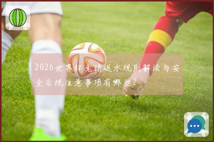 2026世界杯竞猜返水规则解读与安全合规注意事项有哪些？